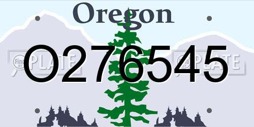 O276545 Oregon License Plate