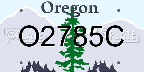 O2785C Oregon License Plate