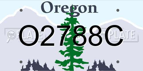 O2788C Oregon License Plate