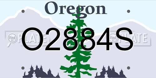 O2884S Oregon License Plate