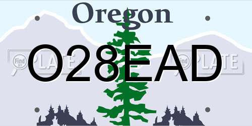O28EAD Oregon License Plate