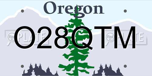O28QTM Oregon License Plate