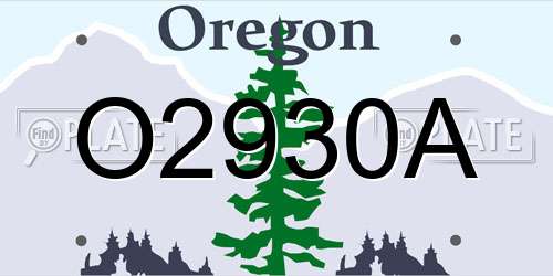 O2930A Oregon License Plate