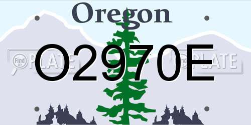 O2970E Oregon License Plate