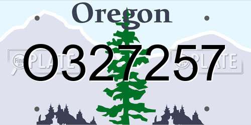 O327257 Oregon License Plate