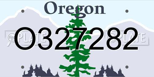 O327282 Oregon License Plate