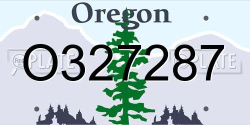 O327287 Oregon License Plate