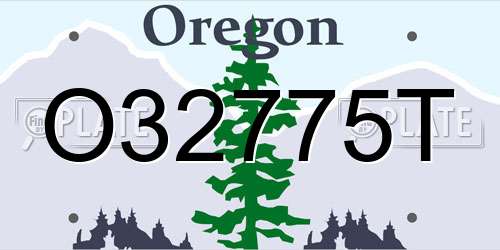 O32775T Oregon License Plate