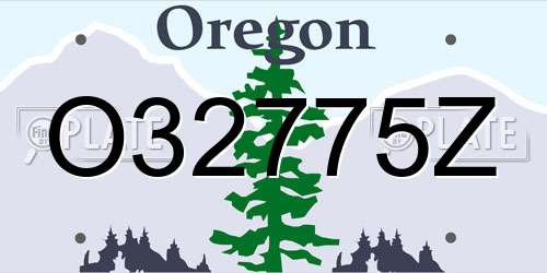 O32775Z Oregon License Plate