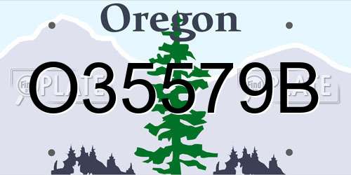 O35579B Oregon License Plate