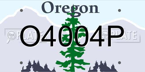 O4004P Oregon License Plate