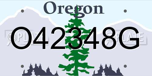 O42348G Oregon License Plate