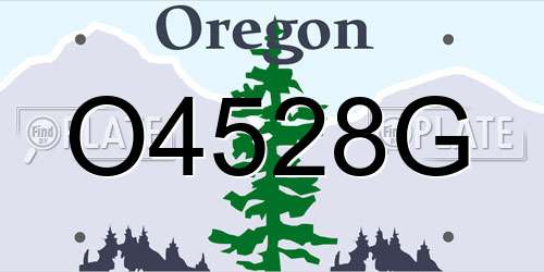 O4528G Oregon License Plate