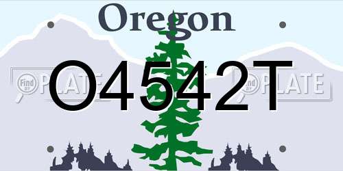 O4542T Oregon License Plate
