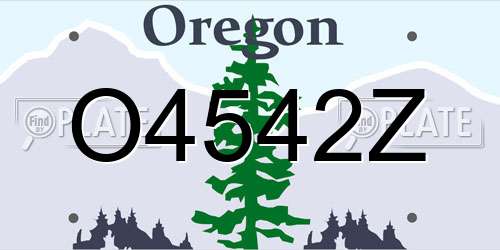 O4542Z Oregon License Plate