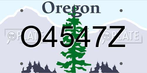 O4547Z Oregon License Plate