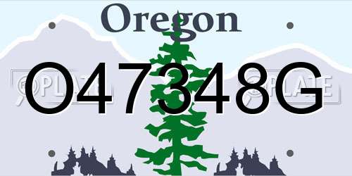 O47348G Oregon License Plate