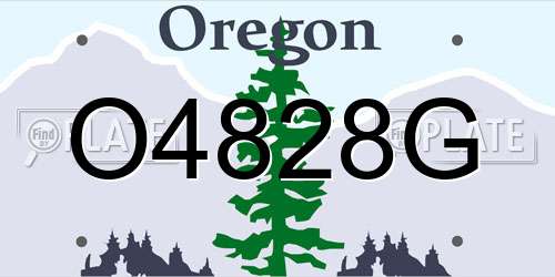 O4828G Oregon License Plate