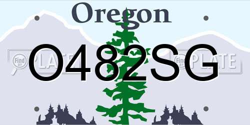 O482SG Oregon License Plate