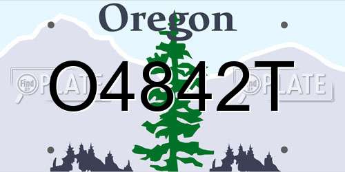 O4842T Oregon License Plate