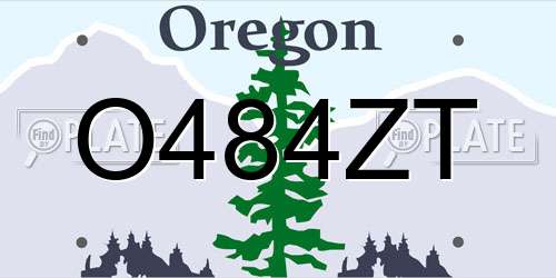 O484ZT Oregon License Plate