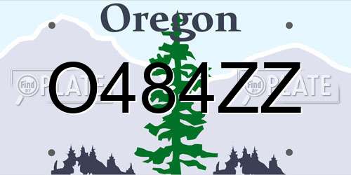 O484ZZ Oregon License Plate