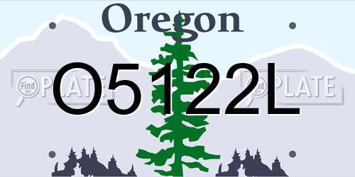O5122L Oregon License Plate