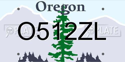O512ZL Oregon License Plate
