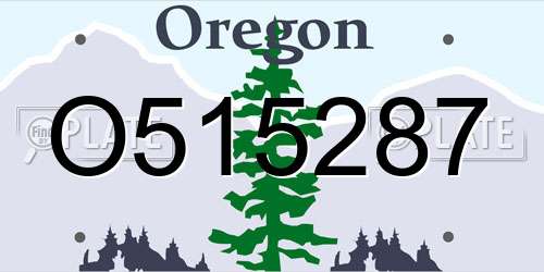O515287 Oregon License Plate