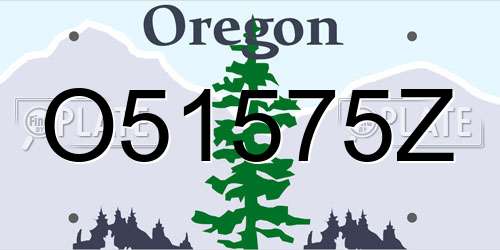 O51575Z Oregon License Plate