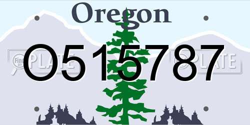 O515787 Oregon License Plate