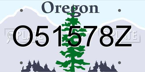 O51578Z Oregon License Plate