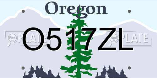O517ZL Oregon License Plate