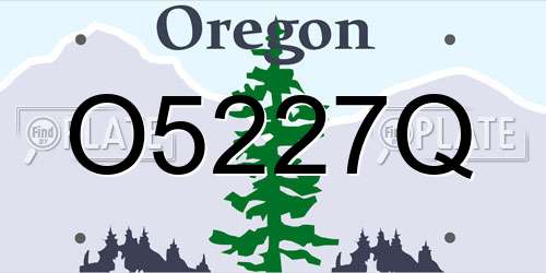 O5227Q Oregon License Plate
