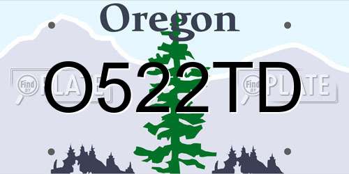 O522TD Oregon License Plate
