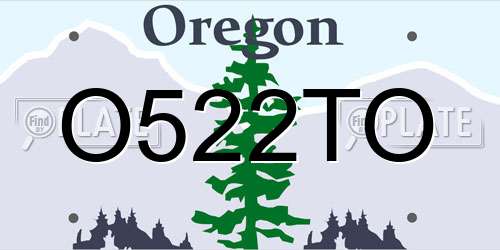 O522TO Oregon License Plate