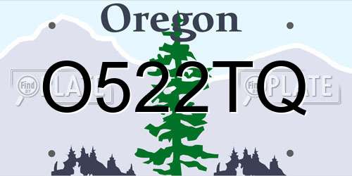 O522TQ Oregon License Plate