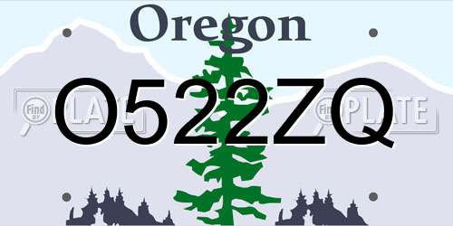O522ZQ Oregon License Plate