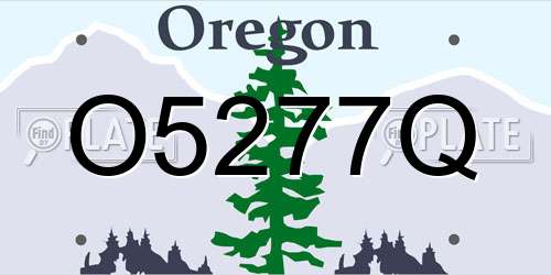 O5277Q Oregon License Plate