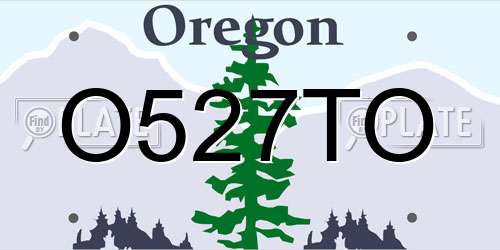 O527TO Oregon License Plate
