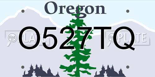 O527TQ Oregon License Plate
