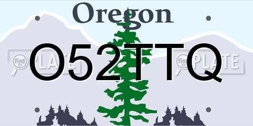 O52TTQ Oregon License Plate