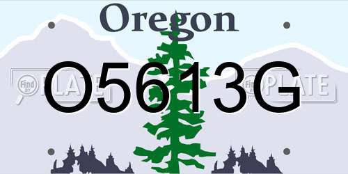 O5613G Oregon License Plate
