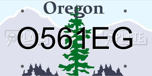 O561EG Oregon License Plate