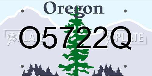 O5722Q Oregon License Plate