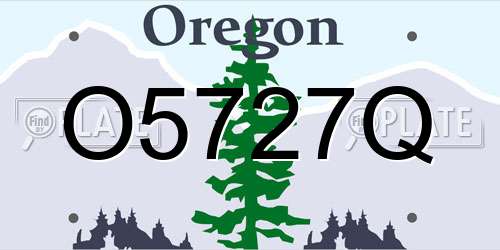 O5727Q Oregon License Plate