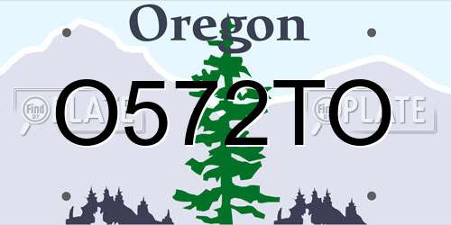 O572TO Oregon License Plate