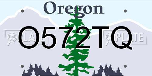 O572TQ Oregon License Plate