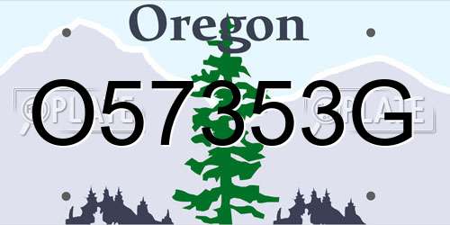 O57353G Oregon License Plate