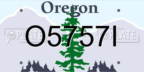 O5757I Oregon License Plate